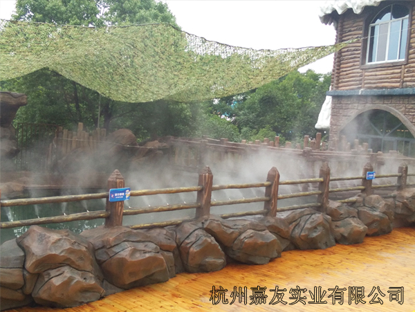 广州长乔极地海洋公园喷雾降温及造景案例
