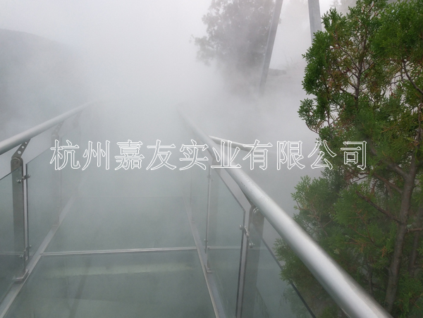 山东枣庄葫芦套景区“极悦注册”景观人造雾系统安装案例