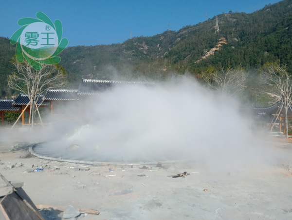 广州极悦携手浙江城建设计院安装合作社景观人造雾系统案例