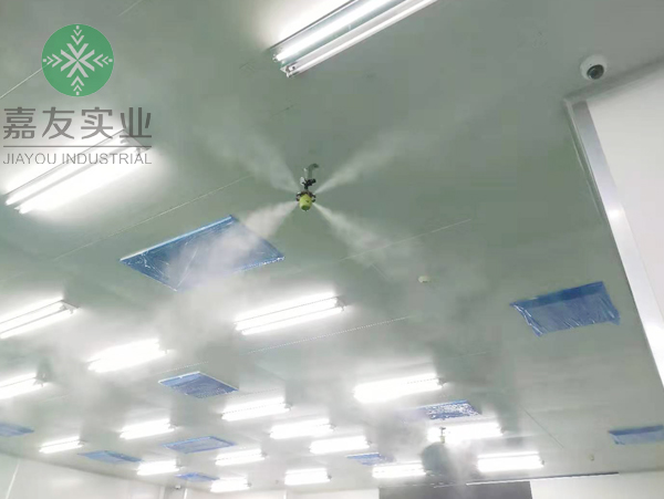 新盛超净化系统有限公司安装广州极悦电子车间干雾加湿器