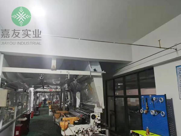 广州极悦为星华反光材料车间制定高压微雾加湿器加湿方案