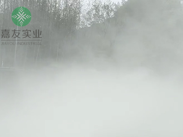广州极悦为圣域嘉千岛湖香里开元度假村安装雾森系统造景