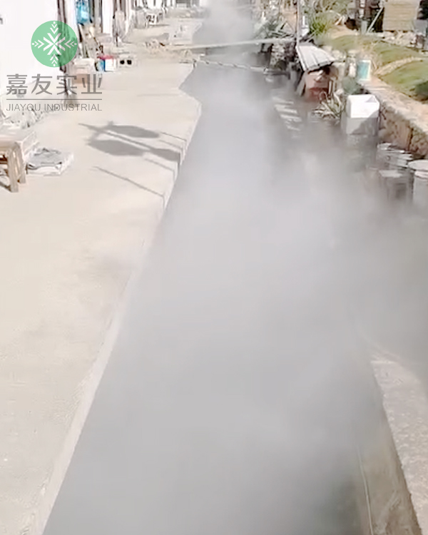广州极悦携手龙泉观松为旅游景区水渠安装雾森系统