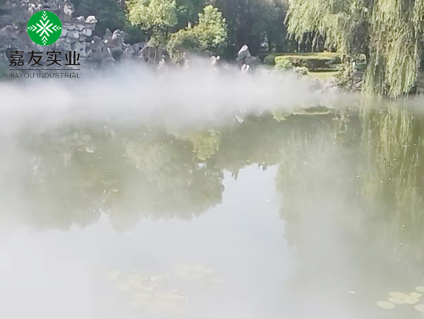 公园喷雾造景案例|极悦注册雾森系统打造公园自然生态美学景观