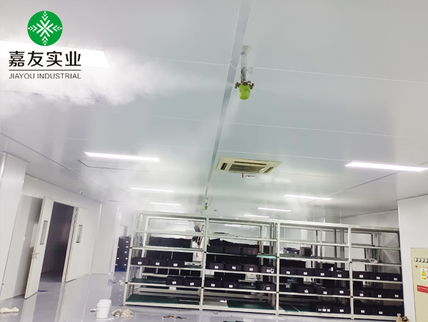 东胜电子车间加湿方案|极悦注册干雾加湿器解决静电粉尘问题