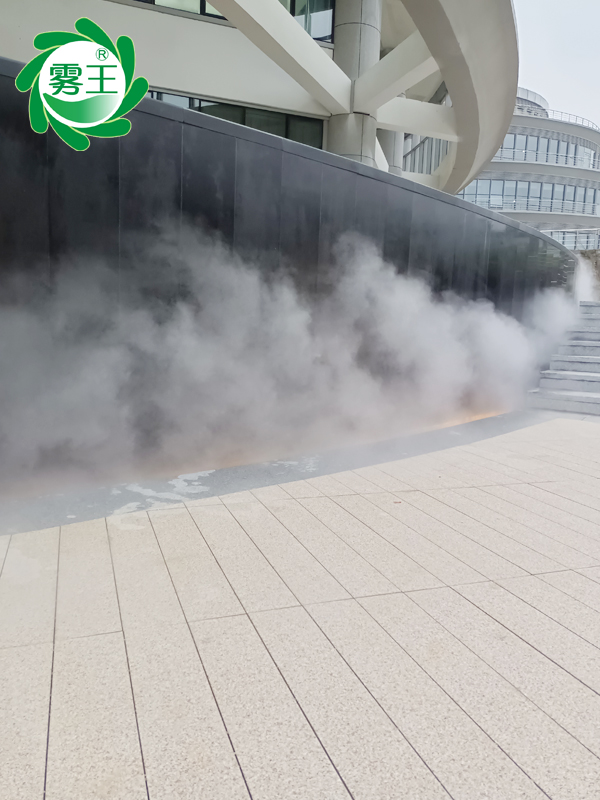 极悦注册雾森系统助力图书馆水景营造仙气飘飘的灯光雾效景观