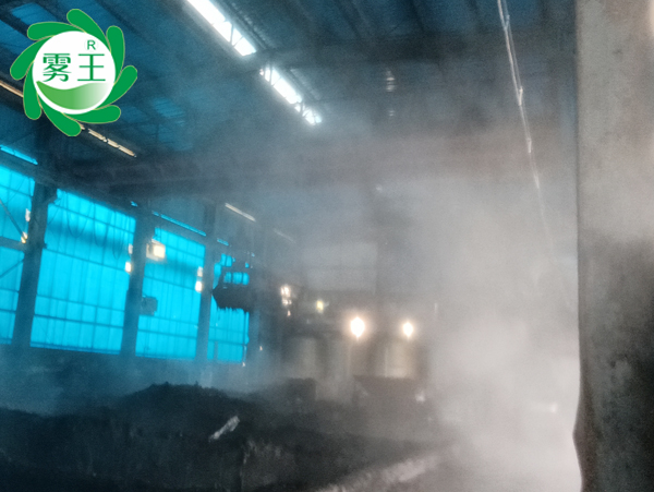 衢州一废料加工棚上线极悦注册喷雾消毒除臭系统清新空气助环保