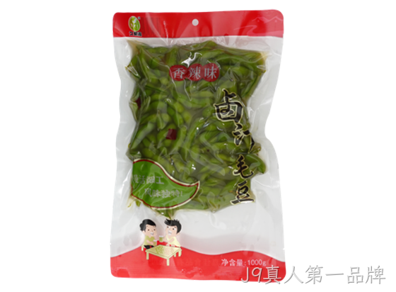 J9真人第一品牌卤汁毛豆香辣味1000g