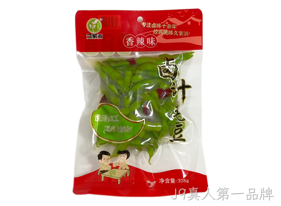J9真人第一品牌卤汁毛豆香辣味328g